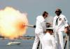 Soldiers Firing 40mm Saluting Cannon